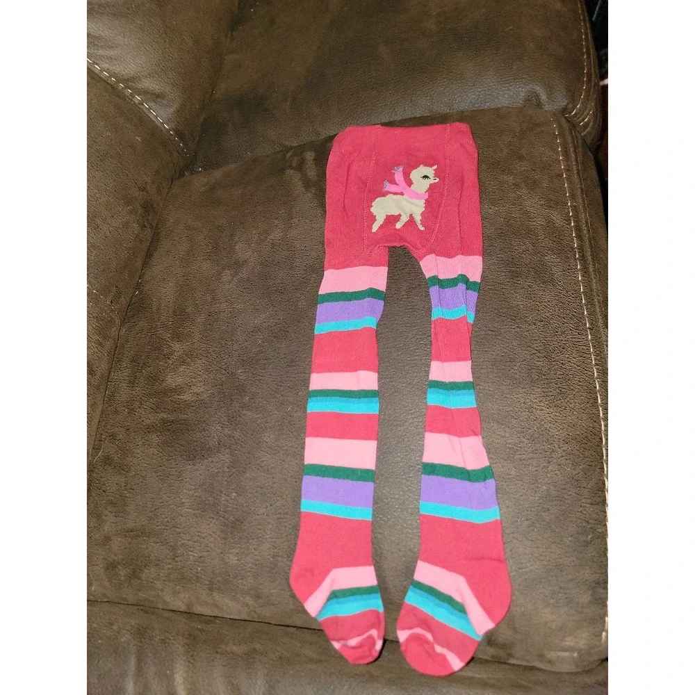 Crazy 8 cheery good friends holiday Christmas llama tights size‎ 6 12 motnhs